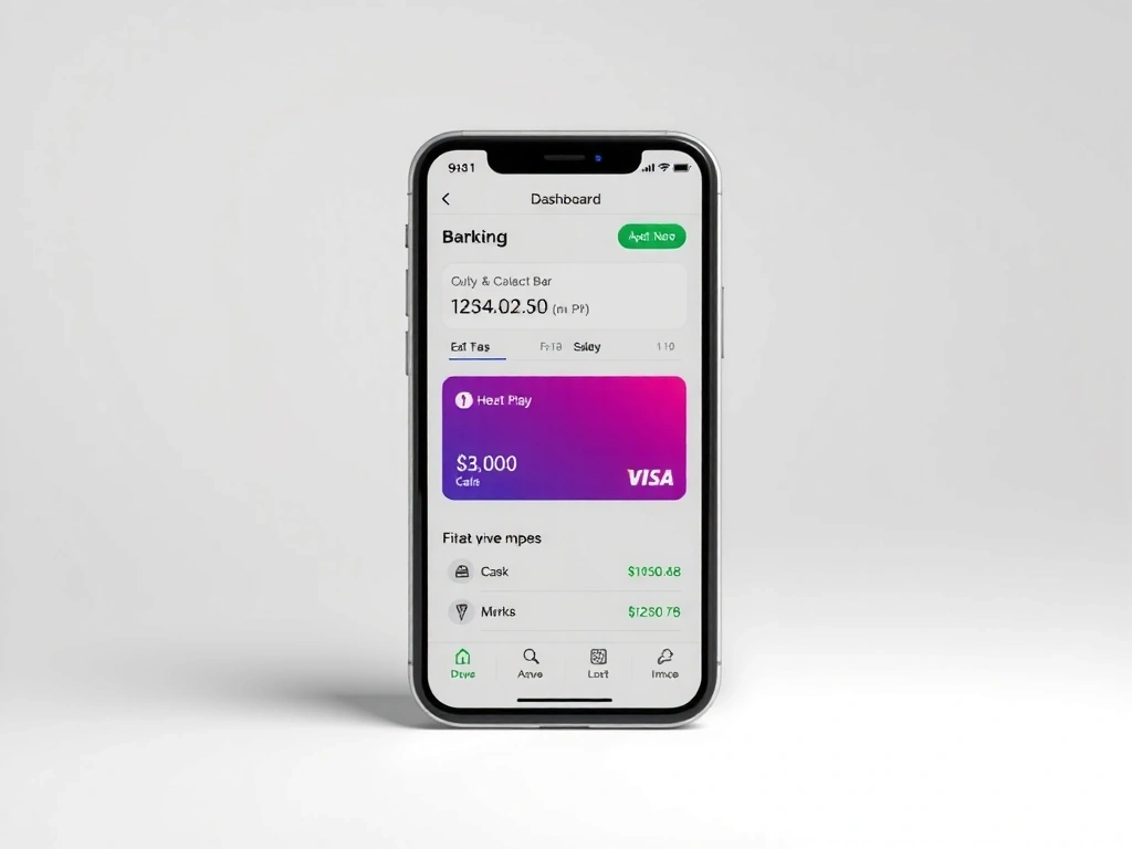Mockup de interfaz de aplicación de alto contraste